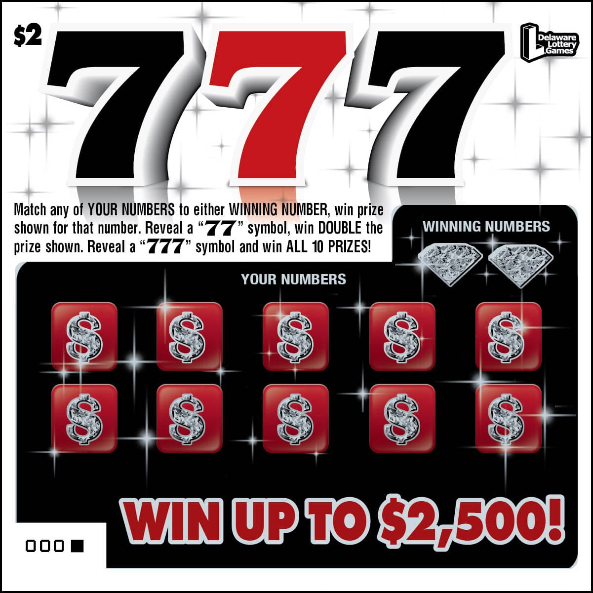 777 Delaware Lottery scratch-off ticket art