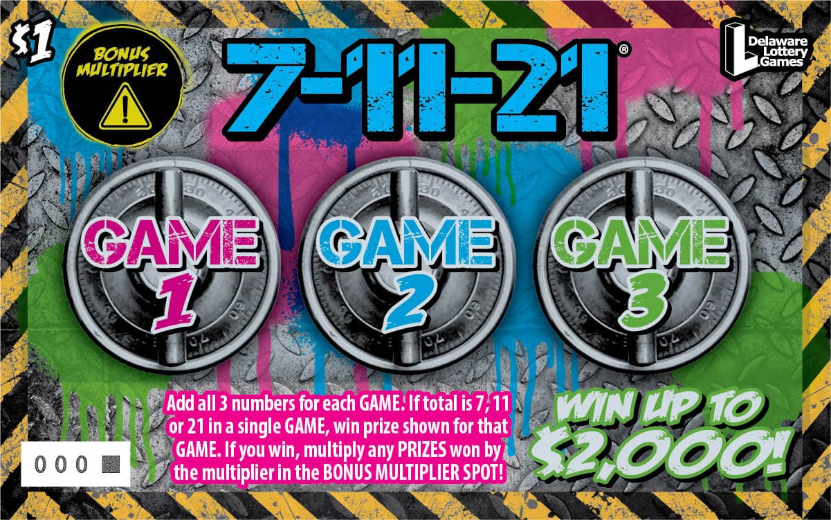 7-11-21 Delaware Lottery scratch-off ticket art
