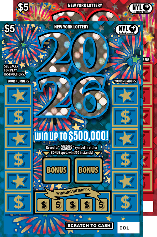2026 New York Lottery scratch-off ticket art