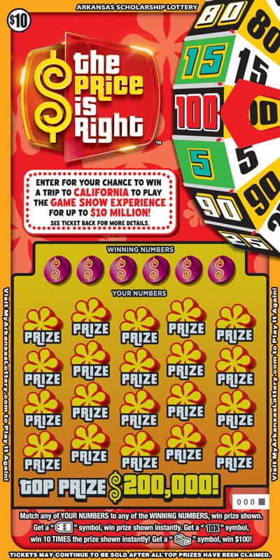 The Price is Right™ Arkansas Lottery scratch-off ticket art
