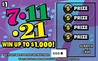 7-11-21 Maine Lottery scratch-off ticket art