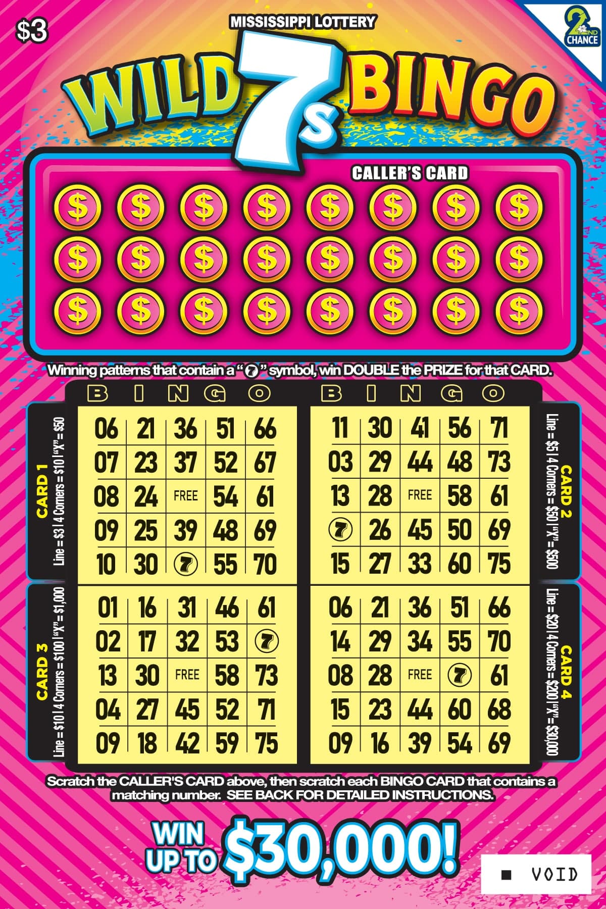 Wild 7s Bingo