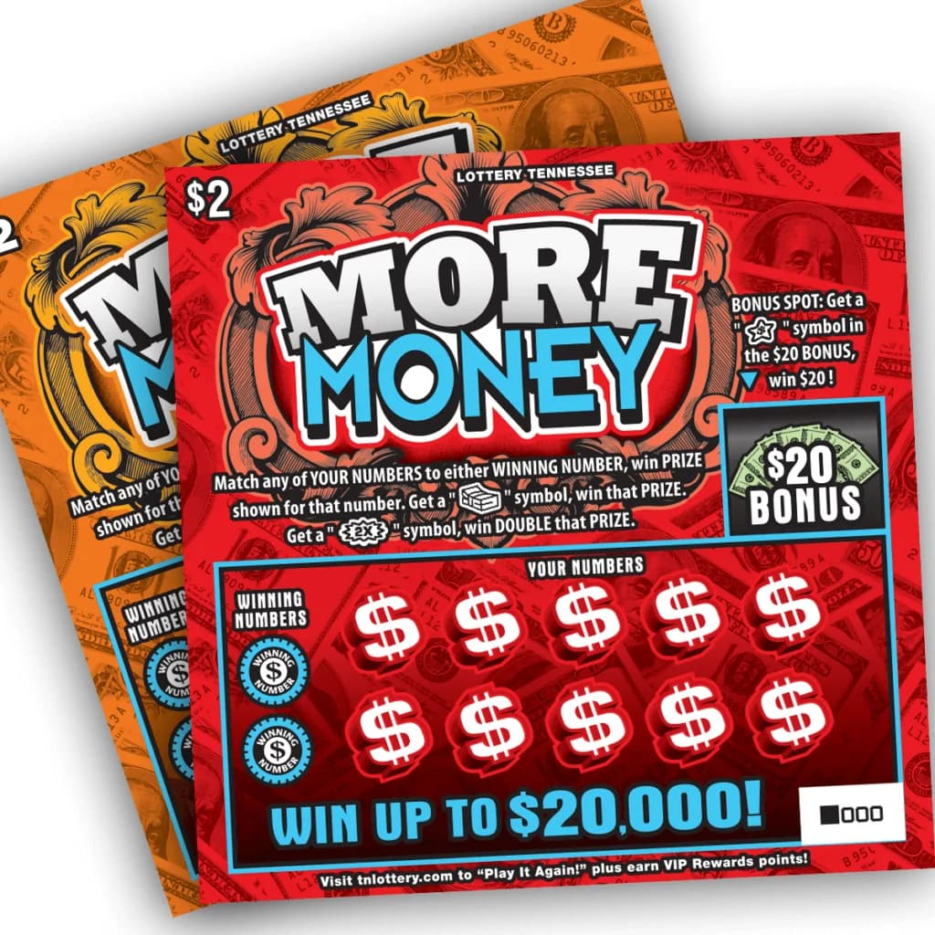More Money Tennessee Lottery scratch-off ticket art