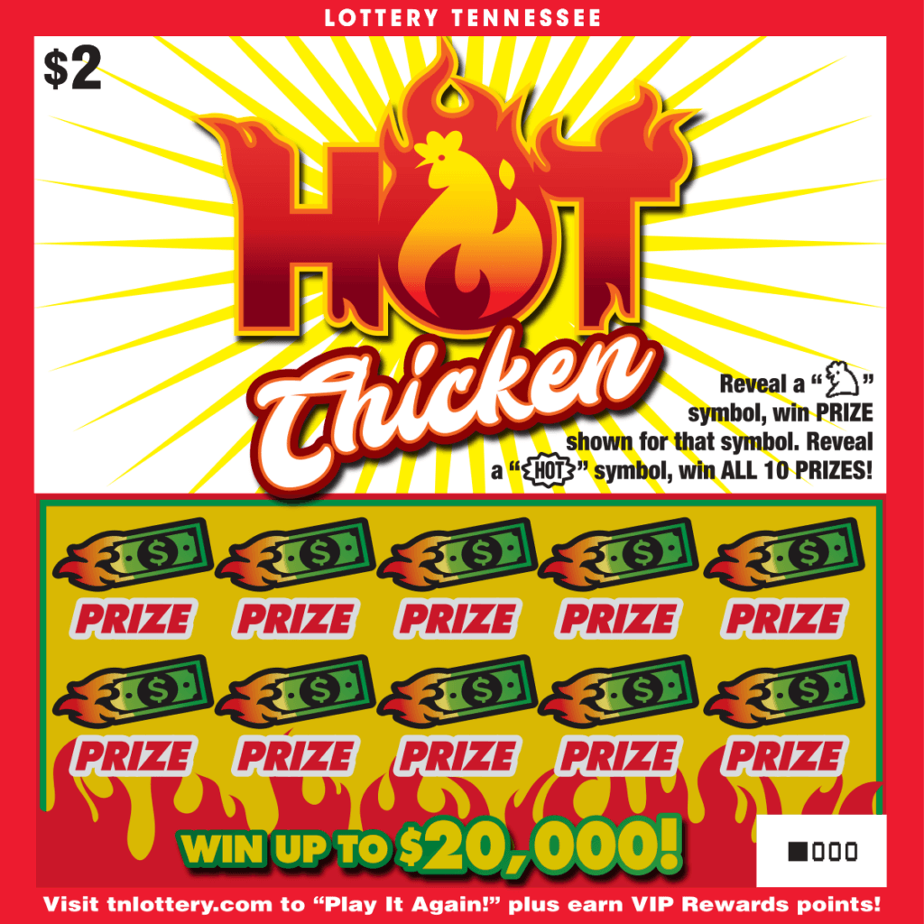 Hot Chicken Tennessee Lottery scratch-off ticket art