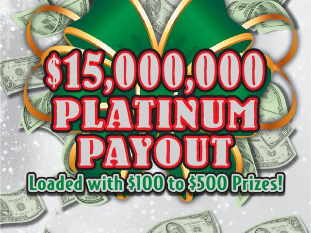 $15,000,000 Platinum Payout Florida Lottery scratch-off ticket