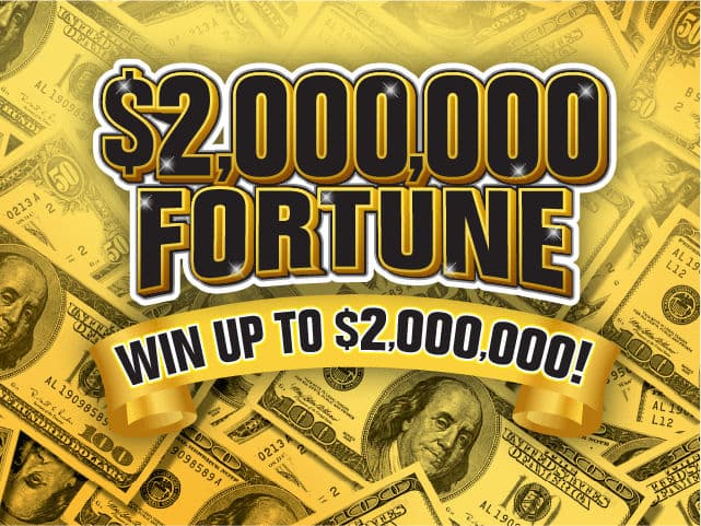 $2,000,000 Fortune Florida Lottery scratch-off ticket art
