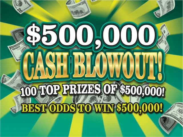 $500,000 CASH BLOWOUT! Florida Lottery scratch-off ticket