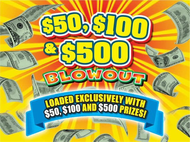 $50, $100 & $500 BLOWOUT Florida Lottery scratch-off ticket