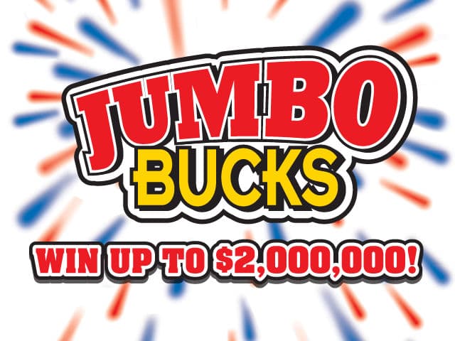 JUMBO BUCKS Florida Lottery scratch-off ticket art