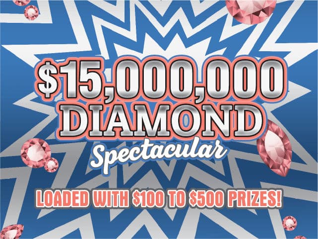 $15,000,000 DIAMOND SPECTACULAR Florida Lottery scratch-off ticket