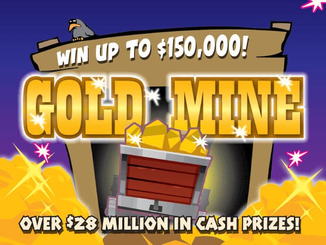 Gold Mine Florida Lottery scratch-off ticket art
