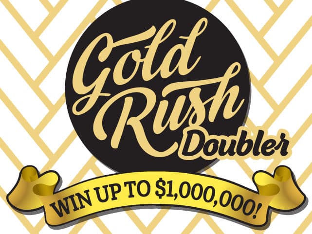 $5 Gold Rush Doubler Florida Lottery scratch-off ticket art