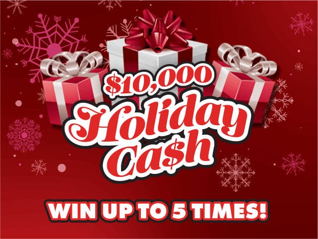$10,000 HOLIDAY CA$H Florida Lottery scratch-off ticket art