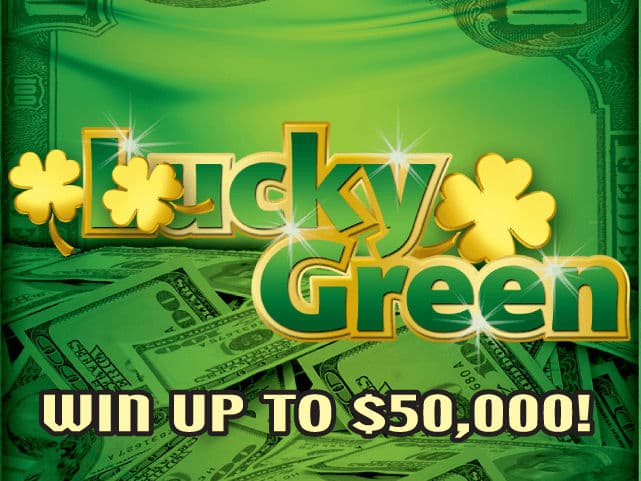Lucky Green Florida Lottery scratch-off ticket art