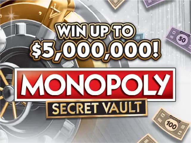 MONOPOLY™ SECRET VAULT Florida Lottery scratch-off ticket art