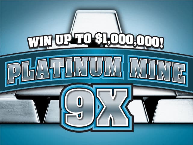 PLATINUM MINE 9X Florida Lottery scratch-off ticket art