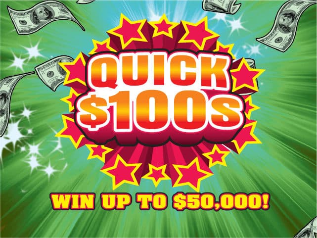 Quick $100s Florida Lottery scratch-off ticket