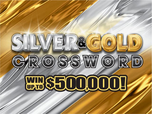 Silver & Gold Crossword Florida Lottery scratch-off ticket