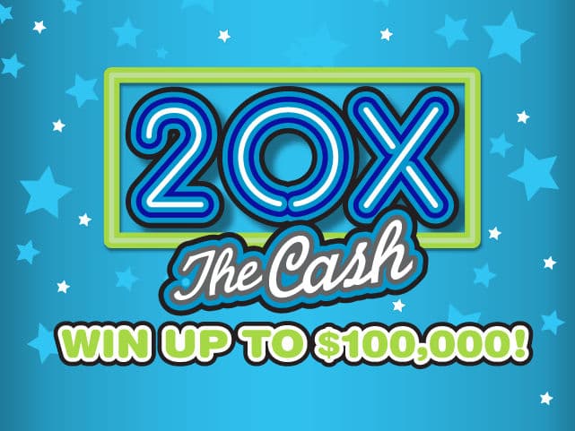 20X The Cash Florida Lottery scratch-off ticket art