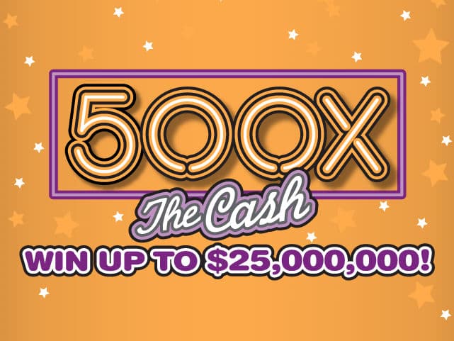 500X The Cash Florida Lottery scratch-off ticket