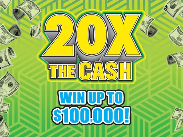 20X THE CASH Florida Lottery scratch-off ticket art