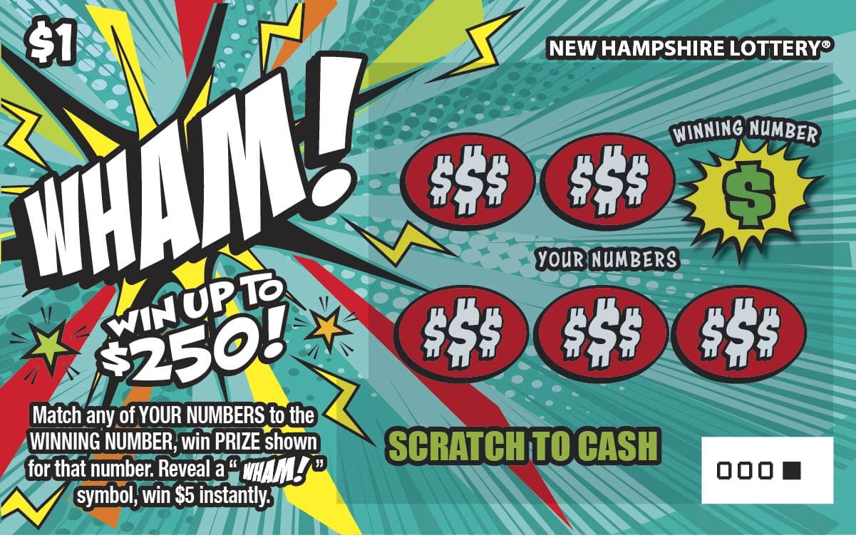 Wham! New Hampshire Lottery scratch-off ticket art