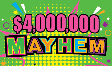 $4,000,000 Mayhem Massachusetts Lottery scratch-off ticket art