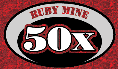 RUBY MINE 50X Massachusetts Lottery scratch-off ticket art