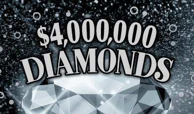 $4,000,000 DIAMONDS Massachusetts Lottery scratch-off ticket art