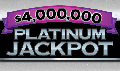 $4,000,000 PLATINUM JACKPOT Massachusetts Lottery scratch-off ticket art