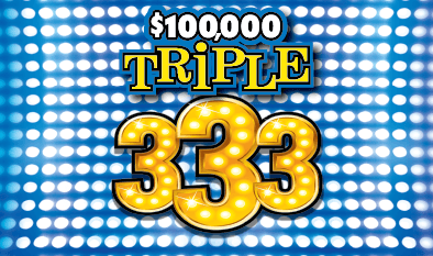$100,000 TRIPLE 333 Massachusetts Lottery scratch-off ticket art