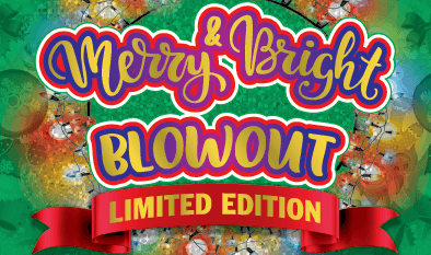 MERRY & BRIGHT BLOWOUT Massachusetts Lottery scratch-off ticket art