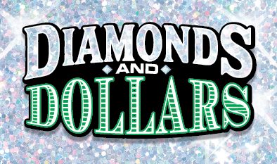 Diamonds and Dollars Massachusetts Lottery scratch-off ticket art