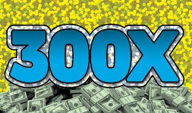 300X Massachusetts Lottery scratch-off ticket art