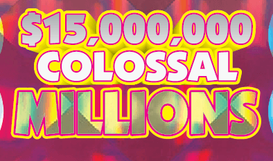$15,000,000 COLOSSAL MILLIONS Massachusetts Lottery scratch-off ticket