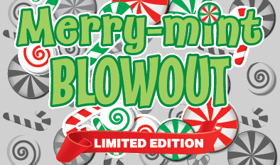 MERRY-MINT BLOWOUT Massachusetts Lottery scratch-off ticket art