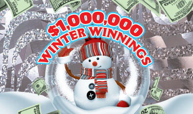 $1,000,000 WINTER WINNINGS Massachusetts Lottery scratch-off ticket art