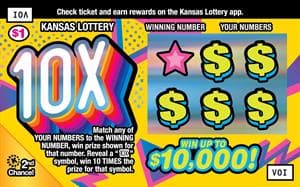 10x Kansas Lottery scratch-off ticket art