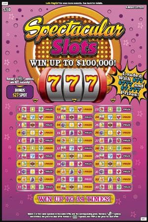 Spectacular Slots Kansas Lottery scratch-off ticket