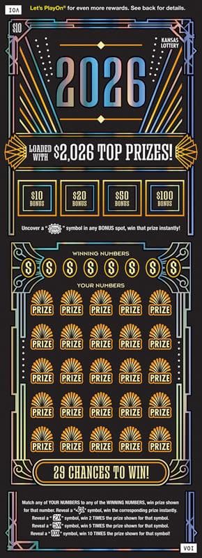 2026 Kansas Lottery scratch-off ticket