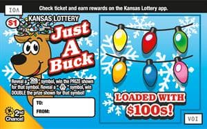 Just A Buck Kansas Lottery scratch-off ticket