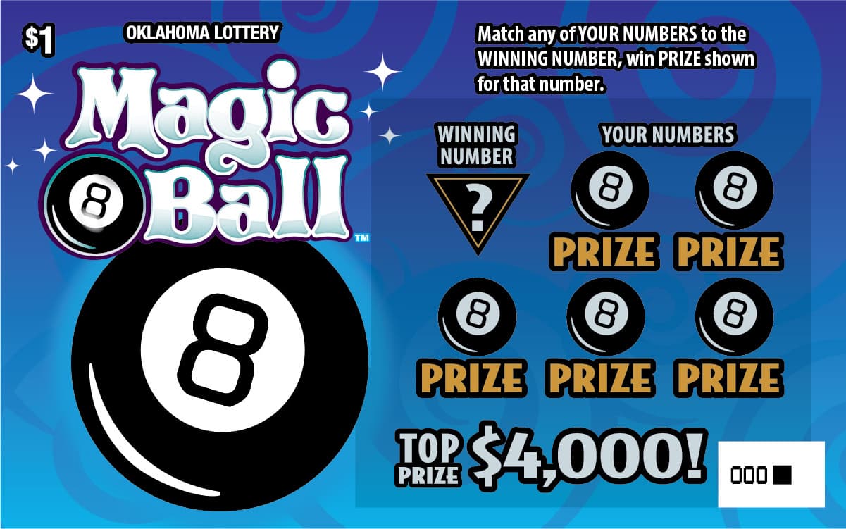 Magic 8 Ball™ Oklahoma Lottery scratch-off ticket art