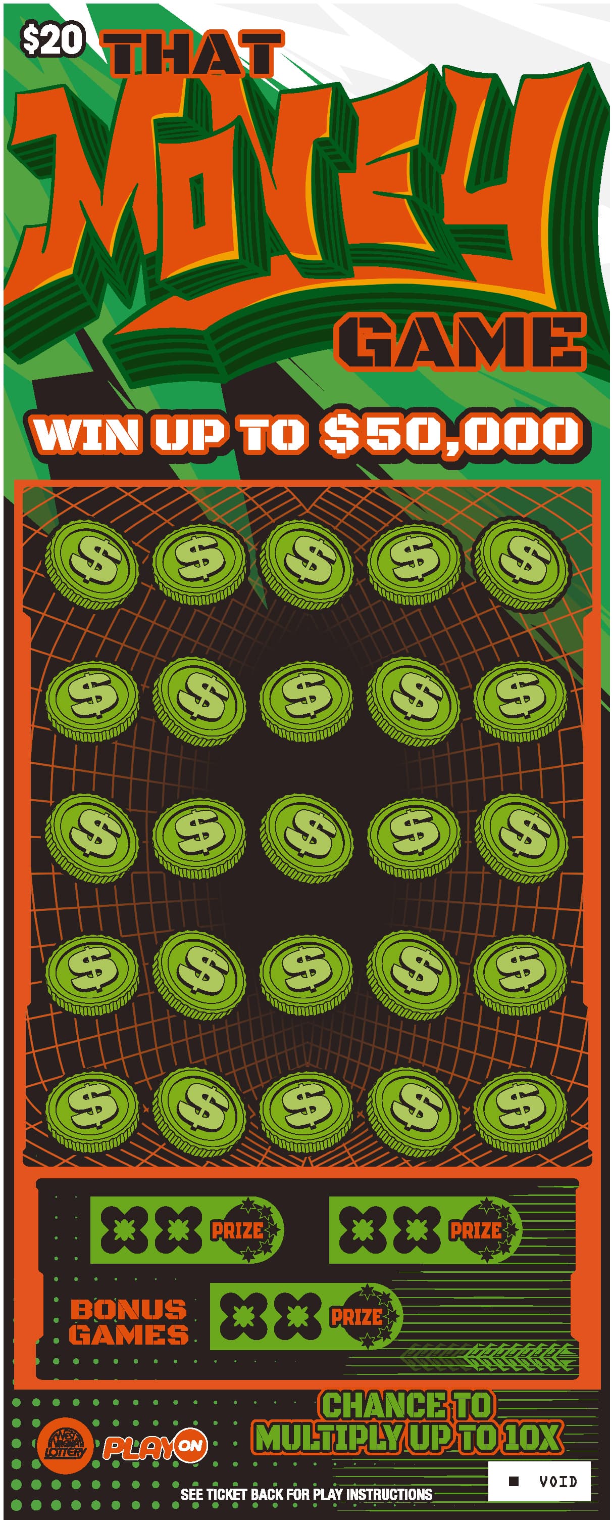 JACKSON-MONEY-MANIA-GEMSTONE West Virginia Lottery scratch-off ticket art