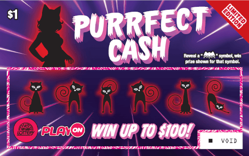 PURRFECT CASH - 7 ELVES West Virginia Lottery scratch-off ticket art
