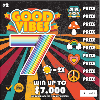 SEVENS 1199 West Virginia Lottery scratch-off ticket art