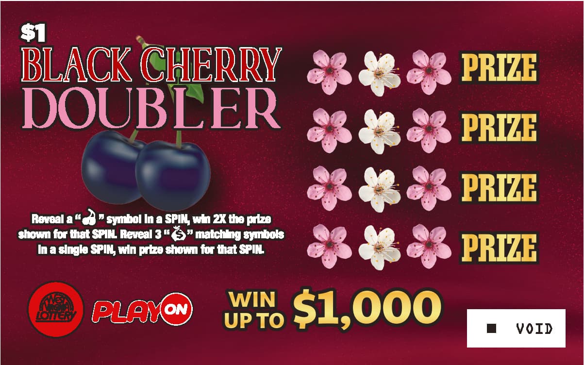 SPIN-LUCKY-CHERRIES-HAND West Virginia Lottery scratch-off ticket art