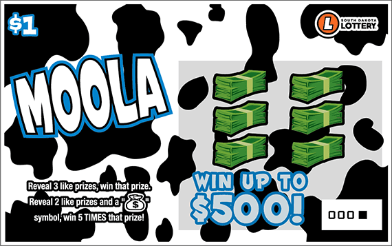 Moola South Dakota Lottery scratch-off ticket art