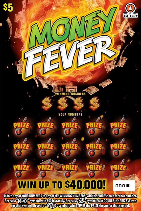 Money Fever South Dakota Lottery scratch-off ticket art