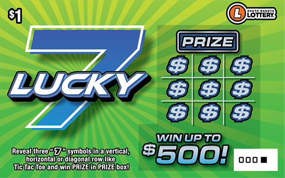 Lucky 7 South Dakota Lottery scratch-off ticket art