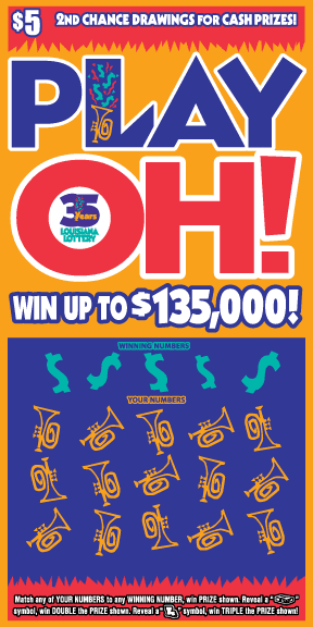 Play Oh! Louisiana Lottery scratch-off ticket art